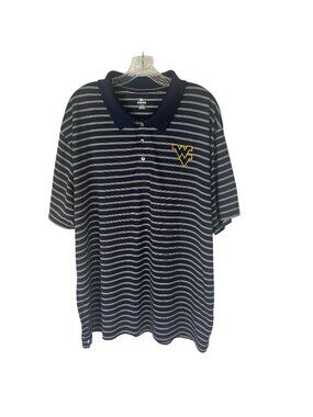 Knights Apparel WVU West Virginia Mountaineers Golf Polo Shirt Mens 2XL Blue